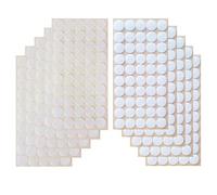 Arlent Lot de 500 pastilles adhésives transparentes de 250 paires de 2 cm de diamètre avec crochet et boucle pour pièces de monnaie
