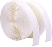 Arlent Ruban auto-agrippant à coudre en nylon avec dos non adhésif Blanc 20 mm x 5 m