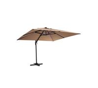 Arles parasol 300 x 300 cm polyester déperlant UV50+ éclairage LED