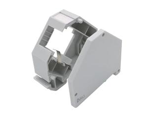 ARLI Adaptateur de rail DIN pour module Keystone RJ45 - Adaptateur modulaire pour rails de support standard de 35 mm avec ressort de terre - Champ d'étiquetage universel pour toutes les prises Cat