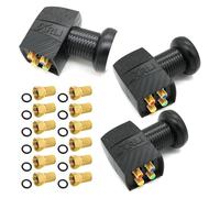 ARLI Lot de 3 LNB Quad universels 0,1 dB - 4 participants avec protection contre les intempéries + 12 fiches F plaquées or 40 mm, HDTV 4K 8K DVB-S2