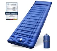 Arlierss Matelas Gonflable Autogonflant avec Oreiller Étanche Portable pour Voyage, Plage, Tente, Sac de Couchage - Bleu