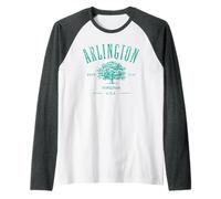 Arlington Virginia Souvenir Vintage Style Vieilli Manche Raglan