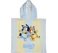 arlis Bluey Poncho de Bain Enfant à Capuche, Microfibre Ultra Doux et Absorbant, Serviette de Plage pour Cape Salle de Bain, Piscine, Plage - Filles Garçons 2-8 Ans, 50 x 100 cm