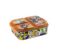 arlis Boîte à goûter Dragon Ball avec 3 compartiments en plastique avec fermoirs à clips, boîte à déjeuner pour enfants (Boîte à goûter Dragon Ball)