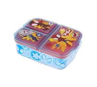arlis Boîte à goûter Spidey avec 3 compartiments en plastique avec fermoirs à clips, boîte à déjeuner pour enfants (Boîte à goûter Spidey)