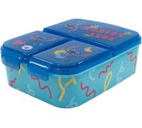 Boîte à goûter Stitch avec 3 compartiments en plastique avec fermoirs à clips, boîte à déjeuner pour enfants (Boîte à goûter Stitch Disney)