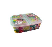 arlis Boîte à goûter Vaiana avec 3 compartiments en plastique avec fermoirs à clips, boîte à déjeuner pour enfants (Boîte à goûter Vaiana)