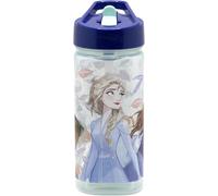 arlis Bouteille d'eau carrée réutilisable avec paille intégrée 510 ml - Gourde Frozen (Gourde Frozen)