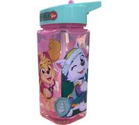 arlis Bouteille d'eau carrée réutilisable avec paille intégrée 510 ml - Gourde Paw Patrol (Gourde Paw Patrol-a)