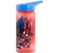 arlis Bouteille d'eau carrée réutilisable avec paille intégrée 510 ml - Gourde spiderman (Gourde spiderman)