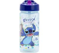 arlis Bouteille d'eau carrée réutilisable avec paille intégrée 510 ml - Gourde stitch (Gourde stitch)