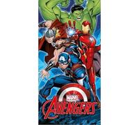 Arlis Drap de Plage Avengers Marvel ou Serviette de Bain Avengers Marvel 70 X 140 Cm en Coton (Serviette Avengers)