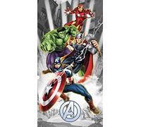 arlis Drap de Plage Avengers ou Serviette de Bain Avengers Marvel 70x140cm en Coton (Serviette Avengers)