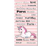Arlis Drap de Plage Licorne ou Serviette de Bain Licorne 70 X 140 Cm en Coton (Serviette Licorne)