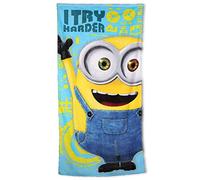 arlis Drap de Plage Minions ou Serviette de Bain Minions 70 X 140 Cm en Coton (Serviette Minions - 1)
