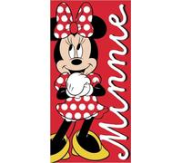 ARlis DRAP DE PLAGE MINNIE DISNEY 70 X 140 CM ROUGE TISSU POLYESTER