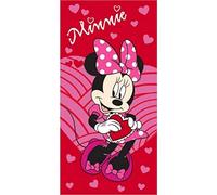 arlis Drap de Plage Minnie Disney ou Serviette de Bain Minnie Disney 70 X 140 Cm en Coton (Serviette Minnie)