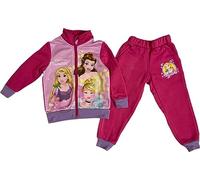 arlis Ensemble jogging Princesse Disney Sweet zippé de couleurs contrastées, image de héros devant. Finitions élastiquées (as4, age, 8_years, regular, Jogging Princesse Fuschia)