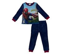 arlis Ensembles de Pyjama Spiderman - Pyjama Spiderman en Coral - Pyjama en Coral Tout Doux et Chaud (FR/ES, Âge, 3 Ans, Taille Normale, Marine)