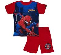 arlis Ensembles shorts et haut Spiderman Marvel - Ensemble T-Shirt + Short Spiderman Marvel (Ensemble T-shirt avec Short Spider-man - B, 4 Ans)