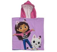 arlis Gabby's Dollhouse Poncho de Bain à Capuche, Microfibre Ultra Doux et Absorbant, Serviette de Plage pour Cape Salle de Bain, Piscine, Plage - Filles Garçons 2-8 Ans, 50 x 100 cm