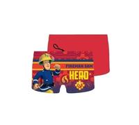 Maillot de Bain Sam Le - Maillot De Bain Sam Le Pompier (FR/ES, Âge, 4 Ans, Taille Normale, Maillot De Bain Sam Le Pompier - A)
