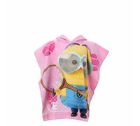 arlis Minions Poncho de Bain à Capuche, Microfibre Ultra Doux et Absorbant, Serviette de Plage pour Cape Salle de Bain, Piscine, Plage - Filles Garçons 2-8 Ans