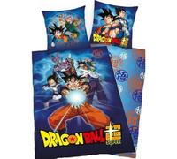 Parure de Couette Dragon Ball - 1 Housse de Couette 140x200 + 1 taie 63x63cm (Parure de lit Dragon Ball - M) (Dragon Ball Duvet Cover Set - A, 140 x 200 cm | 63 x 63 cm)