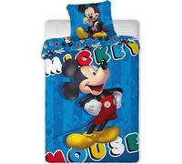 arlis Parure de Couette Mickey Disney - 1 Housse de Couette 140x200 + 1 taie 63x63cm (Parure de lit Mickey - A)