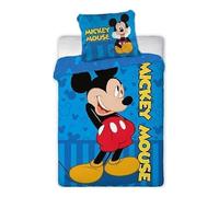 Aymax! Parure de couette Mickey Disney 1 housse 140x200 + 1 taie 63x63 cm
