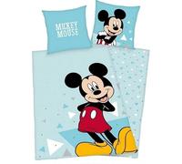arlis Parure de Couette Mickey Disney - 1 Housse de Couette 140x200 + 1 taie 63x63cm (Parure de lit Mickey - B)