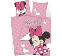 arlis Parure de Couette Minnie Disney - 1 Housse de Couette 140x200 + 1 taie 63x63cm (Parure de lit Minnie Disney - M) (Minnie Disney Duvet Cover Set - F, 140 x 200 cm | 63 x 63 cm)