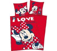 arlis Parure de Couette Minnie Disney - 1 Housse de Couette 140x200 + 1 taie 63x63cm (Parure de lit Minnie Disney - M) (Minnie Disney Duvet Cover Set - G, 140 x 200 cm | 63 x 63 cm)