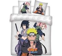 arlis Parure de Couette Naruto - 1 Housse de Couette 240x220 + 2 taies 65x65cm (Parure de lit Naruto Shippuden - M) (Parure de lit Naruto 2 Personnes, 240 x 220 cm | 65 x 65 cm)