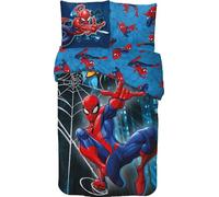 arlis Parure de Couette Spiderman Marvel - 1 Housse de Couette 140x200 + 1 taie 63x63cm (Parure de lit Spiderman - D)