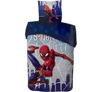 arlis Parure de Couette Spiderman Marvel - 1 Housse de Couette 140x200 + 1 taie 63x63cm (Parure de lit Spiderman - B)