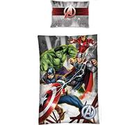 arlis Parure de lit Avengers ou Housse De Couette Avengers Marvel 140 X 200 Cm avec taie d'oreille 63 X 63 Cm (Parure Avengers - 6)