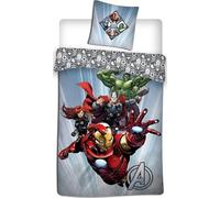 arlis Parure de lit Avengers ou Housse De Couette Avengers Marvel 140 X 200 Cm avec taie d'oreille 63 X 63 Cm (Parure Avengers - 10)