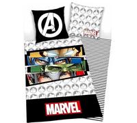 arlis Parure de lit Avengers ou Housse De Couette Avengers Marvel 140 X 200 Cm avec taie d'oreille 63 X 63 Cm (Parure Avengers - 2)