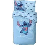 Parure de Lit Stitch en Coton, Housse de Couette Réversible avec Taie d'oreiller - 100% Coton (Parure de lit Stitch - D, 140 X 200 Cm + 63 X63 Cm)