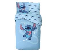 arlis Parure de Lit Stitch pour Enfant, Housse de Couette Réversible 140x200 cm, Taie d'oreiller 63x63 cm, 100% Coton (Parure de lit Lilo & Stitch, 140 X 200 Cm)