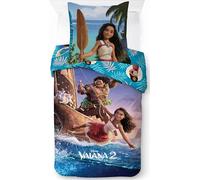 arlis Parure de Lit Vaiana Disney pour Enfant, Housse de Couette Réversible 140x200 cm, Taie d'oreiller 65x65 cm, 100% Coton (Parure de lit Vaiana Disney)