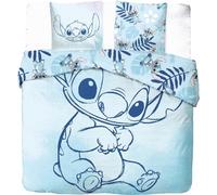 arlis Parure Housse de Couette en Stitch Disney - 1 Housse de Couette + 2 taies d'oreiller - 100% Coton (Parure de lit Stitch Disney 2 Personnes - A, 240 X 220 Cm)