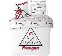 arlis Parure Housse de Couette Freegun - 1 Housse de Couette + 2 taies d'oreiller - 100% Coton (200 X 200 cm, Parure de lit Freegun)