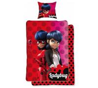Parure Housse de Couette Lady Bug - 1 Housse de Couette + 1 taie d'oreiller - 100% Coton (140 X 200 cm, Parure de lit Ladybug)