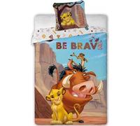 arlis Parure Housse de Couette Le Roi Lion Disney - 1 Housse de Couette + 1 taie d'oreiller - 100% Coton (Parure de lit Le Roi Lion, 140 X 200 Cm)