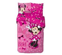 arlis Parure Housse de Couette Minnie Disney - 1 Housse de Couette + 1 taie d'oreiller - 100% Coton (Parure de lit Minnie Disney, 140 X 200 Cm)