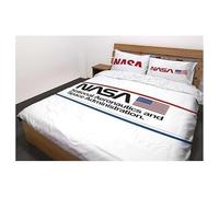 arlis Parure Housse de Couette NASA - 1 Housse de Couette + 2 taies d'oreiller - 100% Coton (200 X 200 cm, Parure de lit NASA - B)