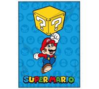 arlis Plaid Polaire Mario en Bleu 100 X 140 Cm (Plaid Mario)
